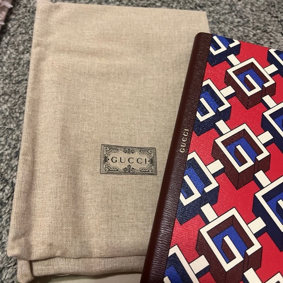 Gucci Red and Blue Geometric Pattern Notebook with Dustbag-Box - Picture 5 of 6